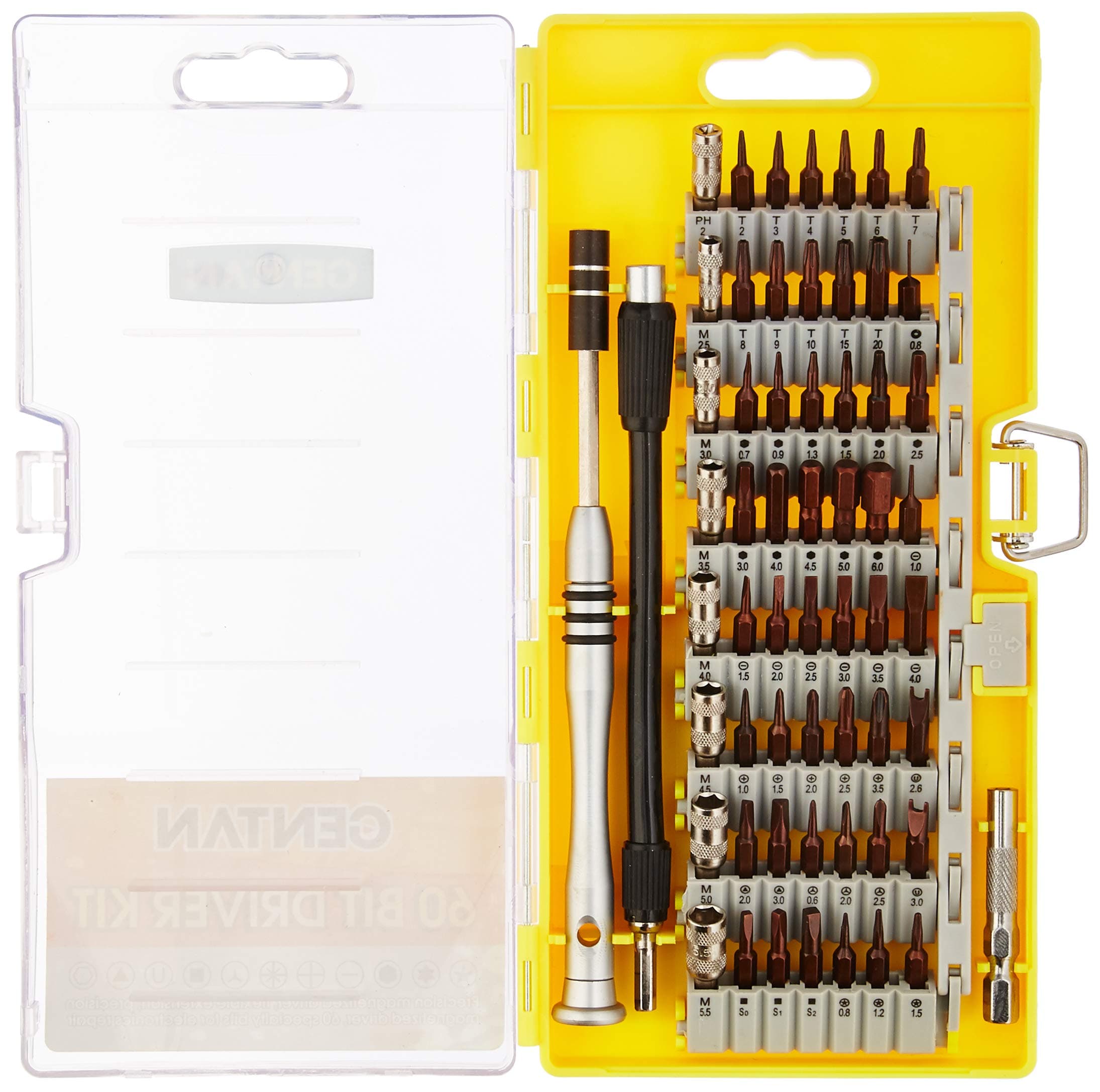 60 in1 Screwdriver Bits Set, GenTan precision screwdriver set with 56 Bit Magnetic Screwdriver Kit, computer repair tool kit,for iPhone, Tablet, Macbook, Xbox, Cellphone, PC, Game Console