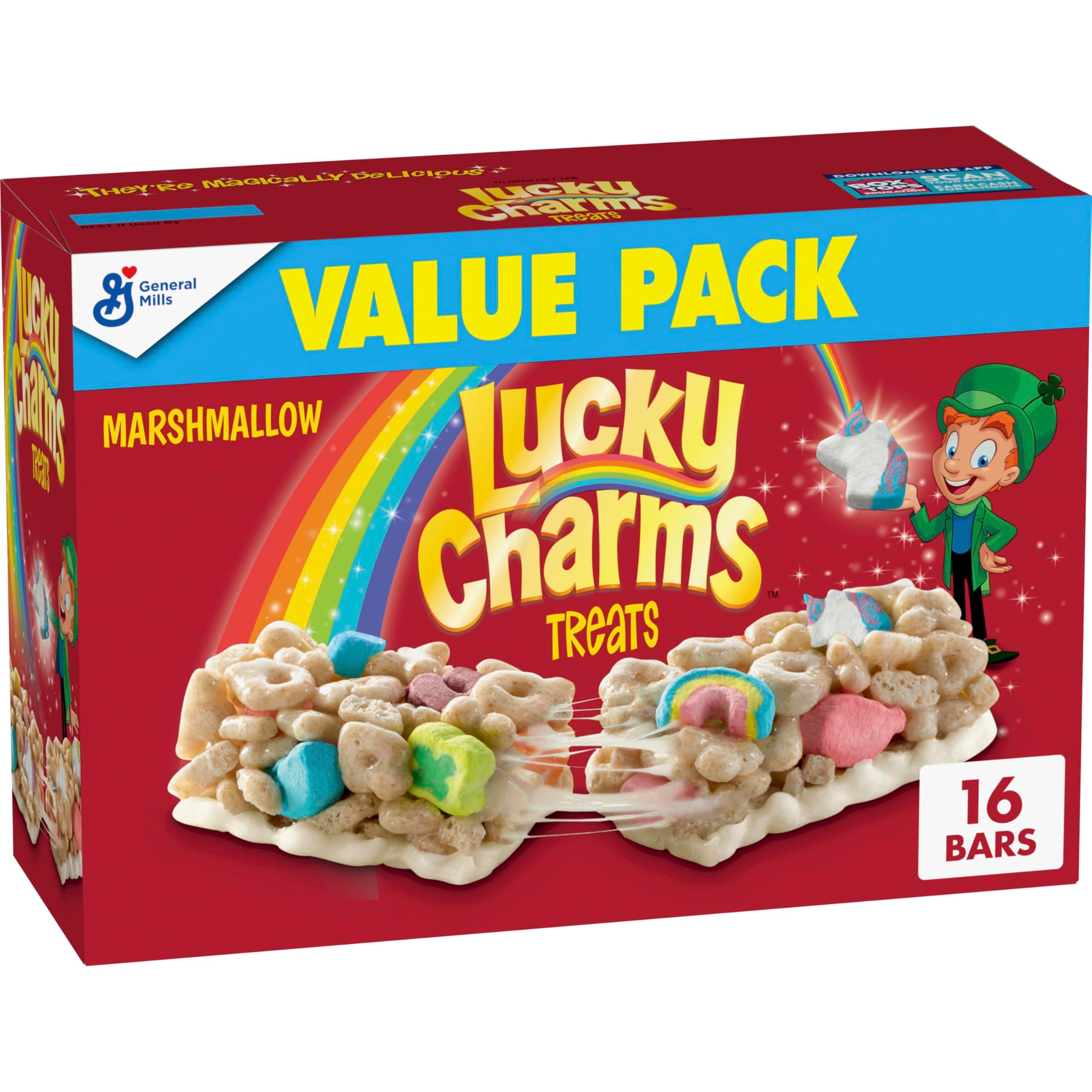 Lucky Charms Cereal Treat Bars, Snack Bars, Value Pack, 16 Ct, 13.6 oz