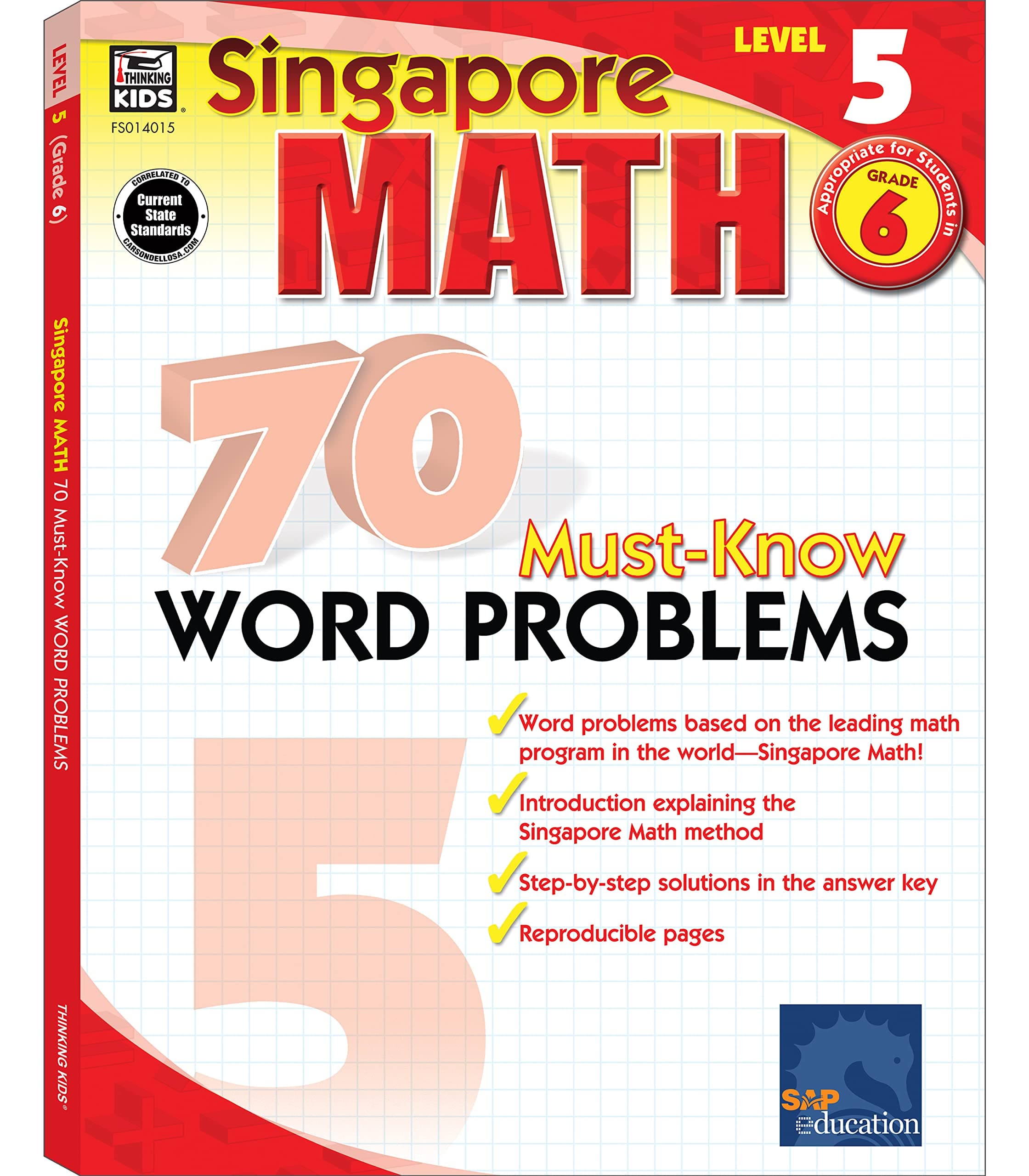 Frank Schaffer Publications 70 Must-Know Word Problems, Grade 6 Paperback – Big Book, 1 June 2009