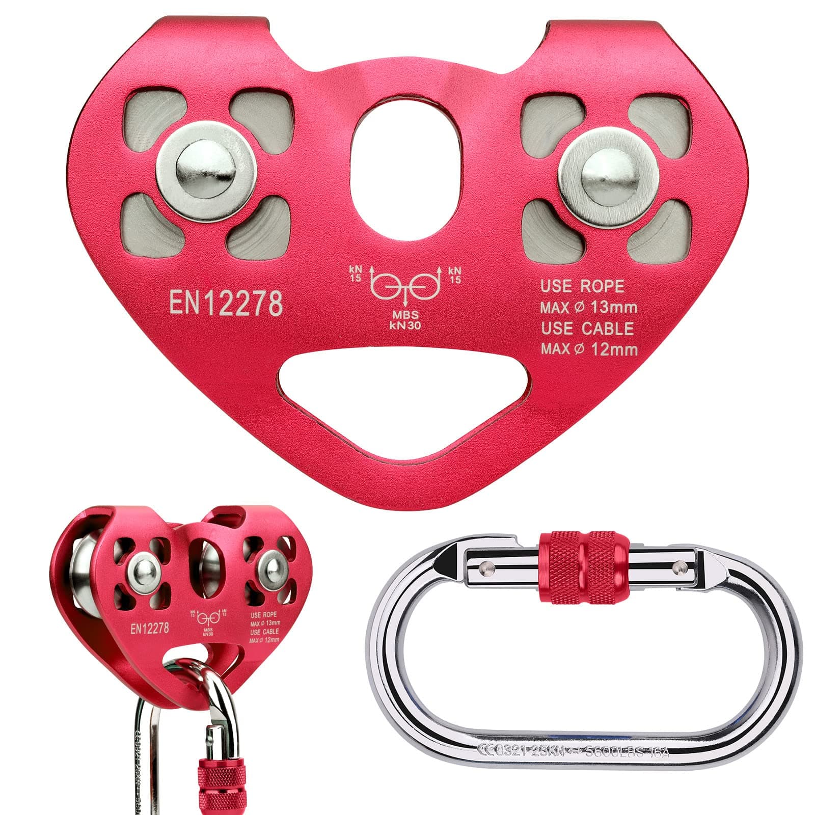 Zipline Trolley Kit Blue & Red