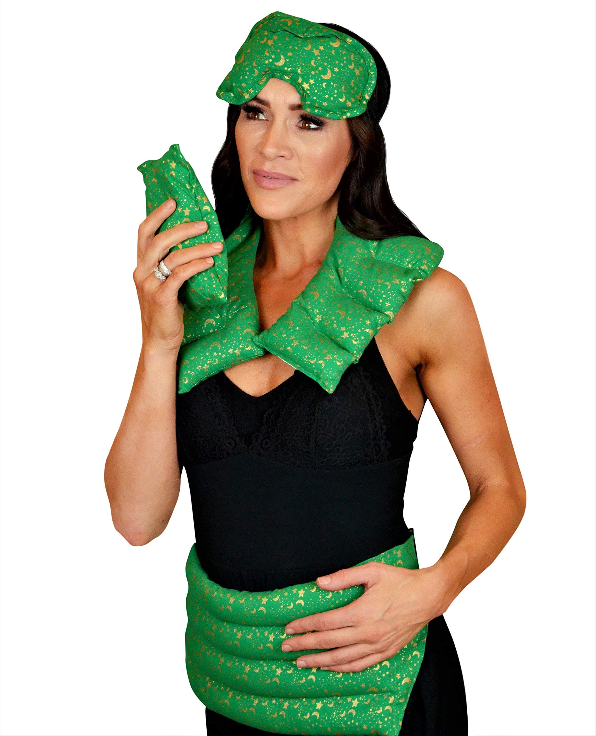 Nature’s Approach Aromatherapy Heating Pad 4 PC Pack Set with 12 Soothing Herbs- 3 PC Microwave Heating Pad Set with Bonus Peppermint Sinus Pack (DO NOT Microwave Sinus Pack)