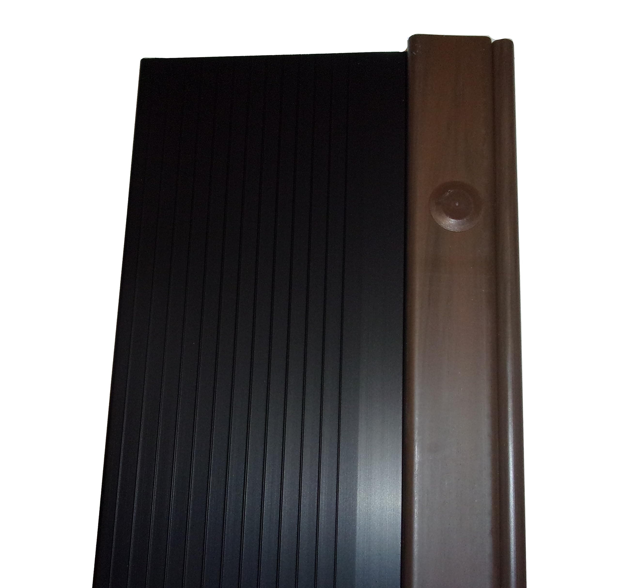 Exterior Inswing Threshold 5 5/8 inch with Walnut Composite Cap and Composite Bottom- Dark Bronze 60 inch Uncut