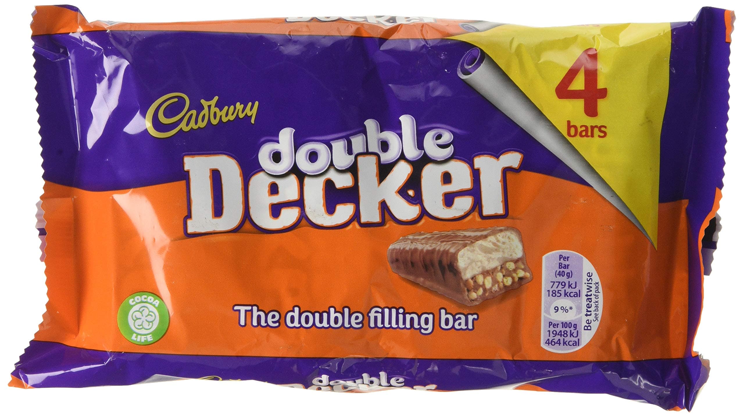Cadbury Double Decker Chocolate Bar, 160 g