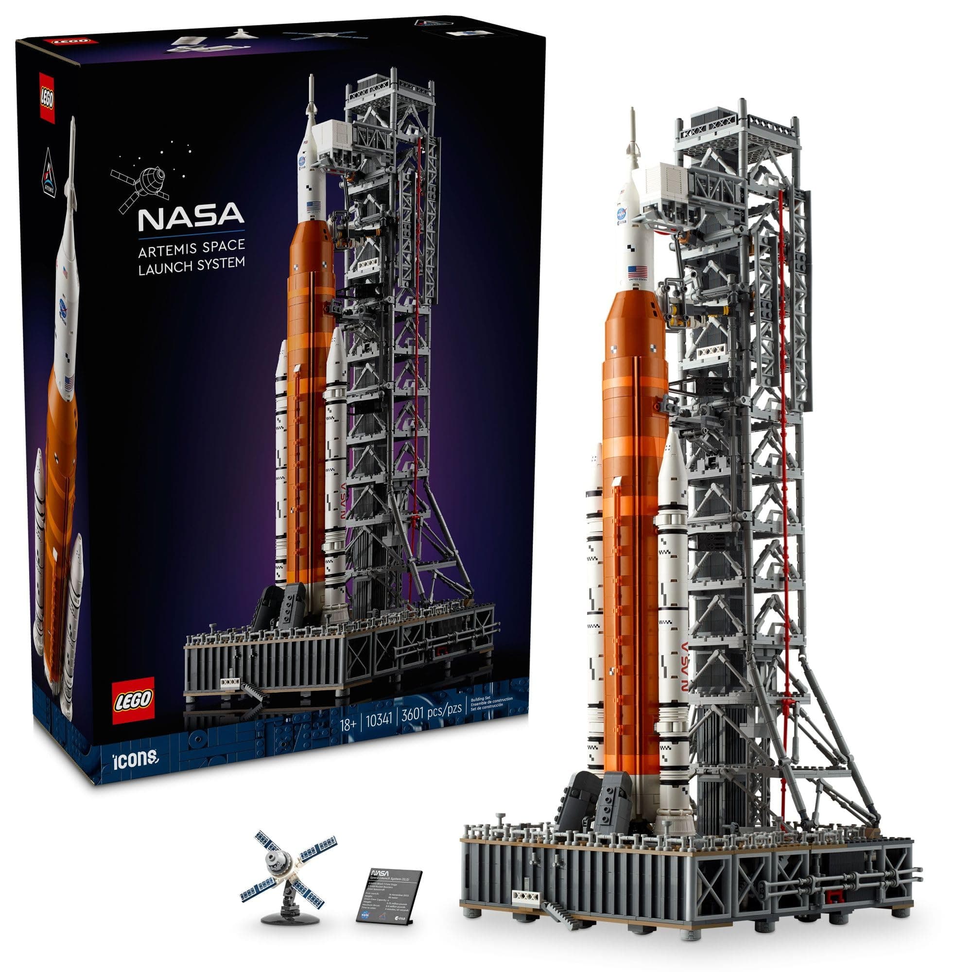 LEGO Icons NASA Artemis Space Launch System - DIY Rocket Model Building Set for Adults, Ages 18+ - Gifts for Graduation - Unique Bedroom Decoration for Space & NASA Lovers - 10341