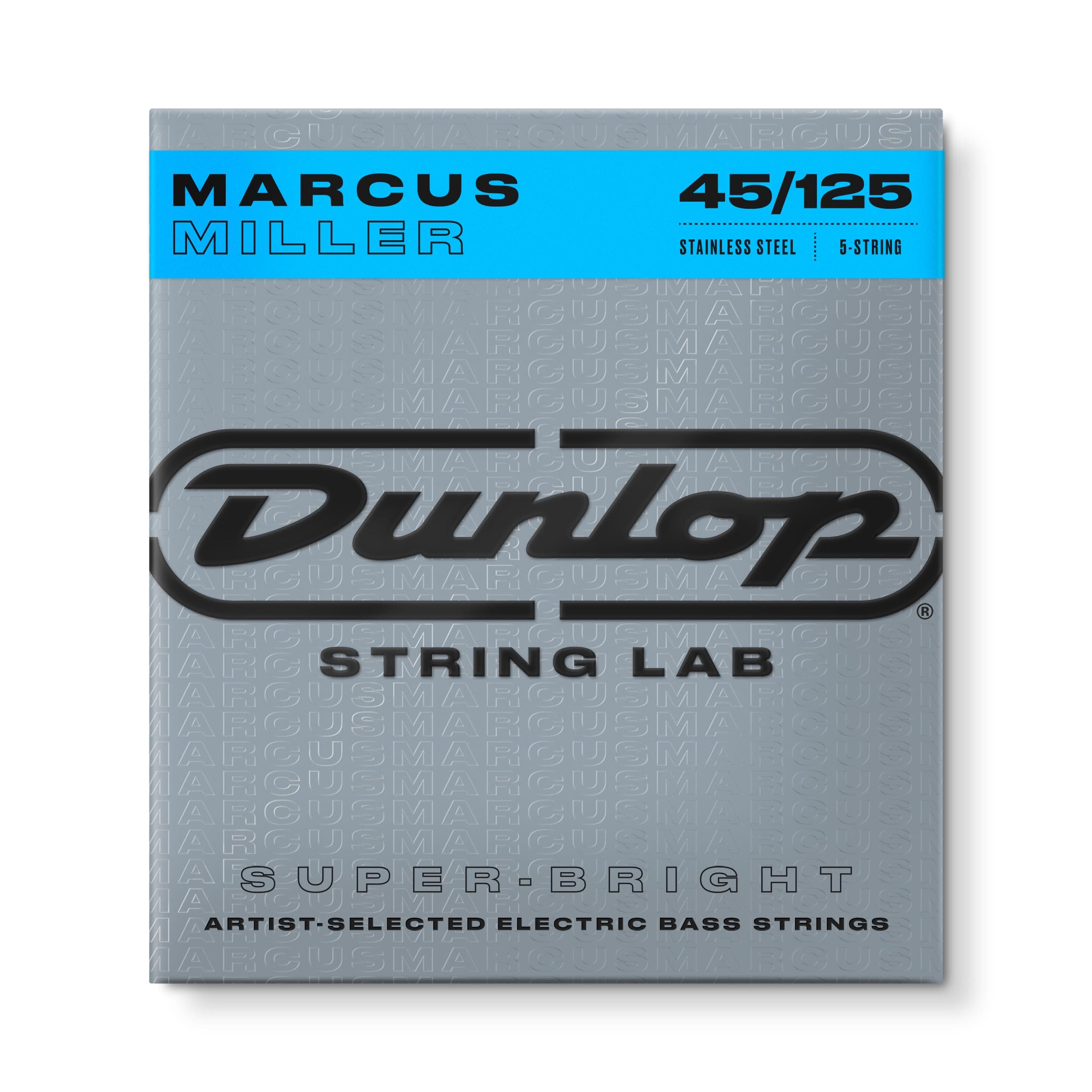 Dunlop DBMMS45125 Marcus Miller Super Bright Bass Strings, Medium 5-String, .045–.125, 5 Strings/Set