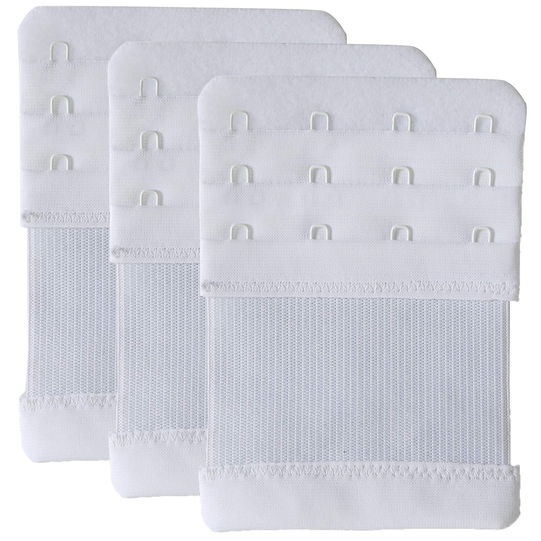 Magicmode Bra Extenders 4 Hook Elastic Stretchy Bra Extensions Strap Comfortable 3pcs-Pack