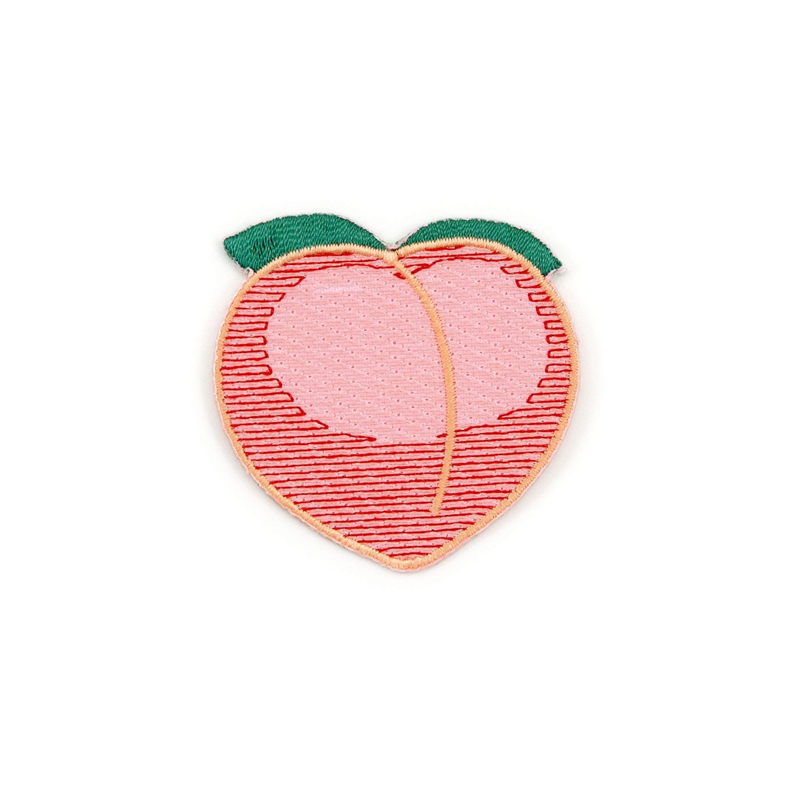 Winks For Days Peach Emoji Embroidered Iron-On Patch