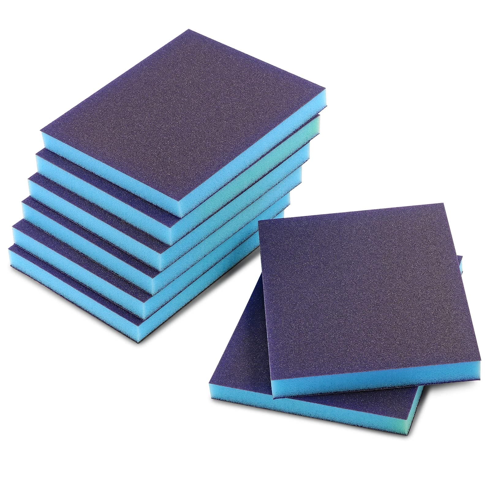 8Pcs 120 Grit Sanding Sponge, Fine Sanding Blocks Washable and Reusable, Wet Dry Sandpaper Sponge for Wood Metal FurniturePaint and Drywall