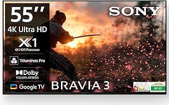 BRAVIA 3 Series 139 cm (55 inches) 4K Ultra HD AI Smart LED Google TV K-55S30B (Black)