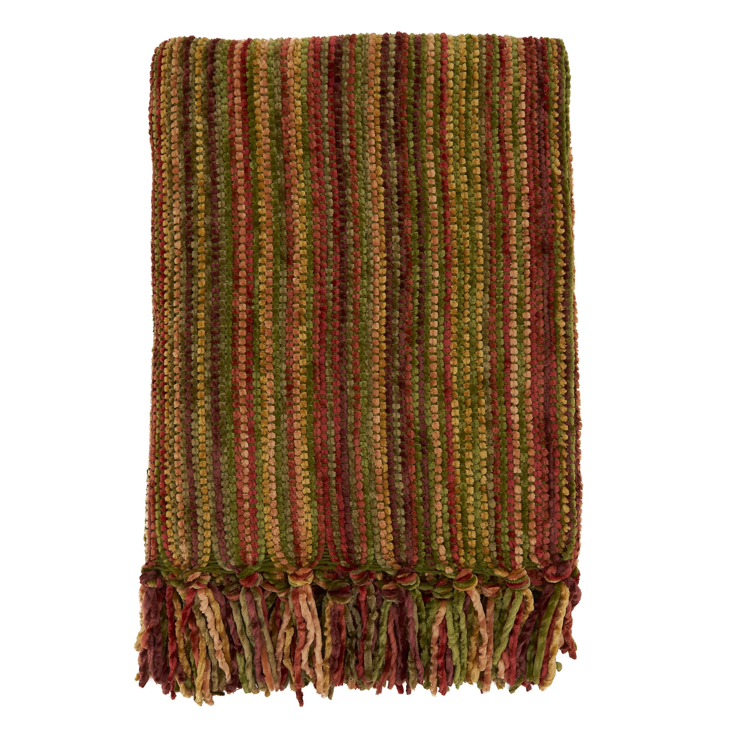 SARO LIFESTYLEMulticolor Chenille Throw Blanket, Multi, 50"x60"