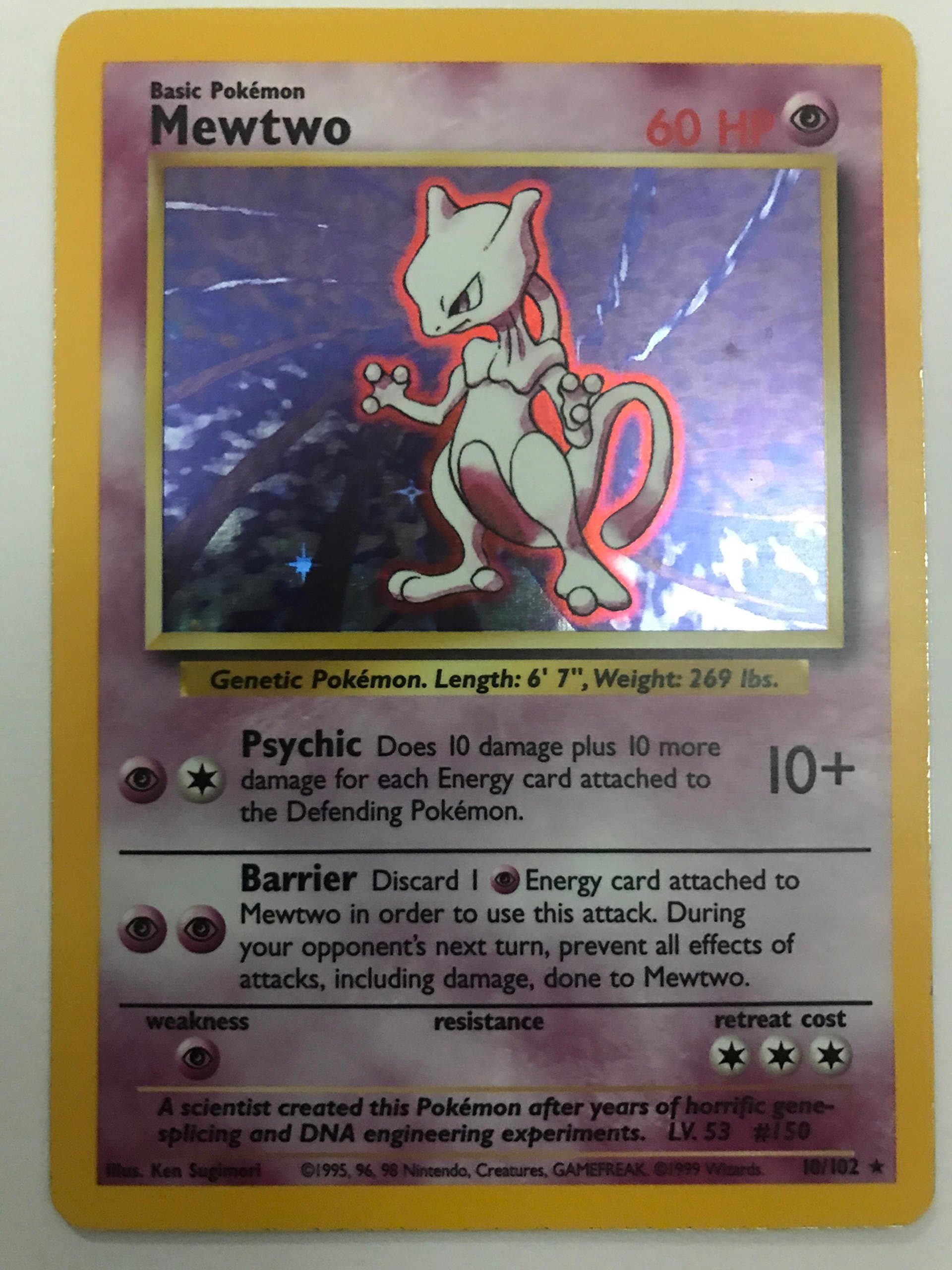Mewtwo (10) - Base Set 2 - Holo