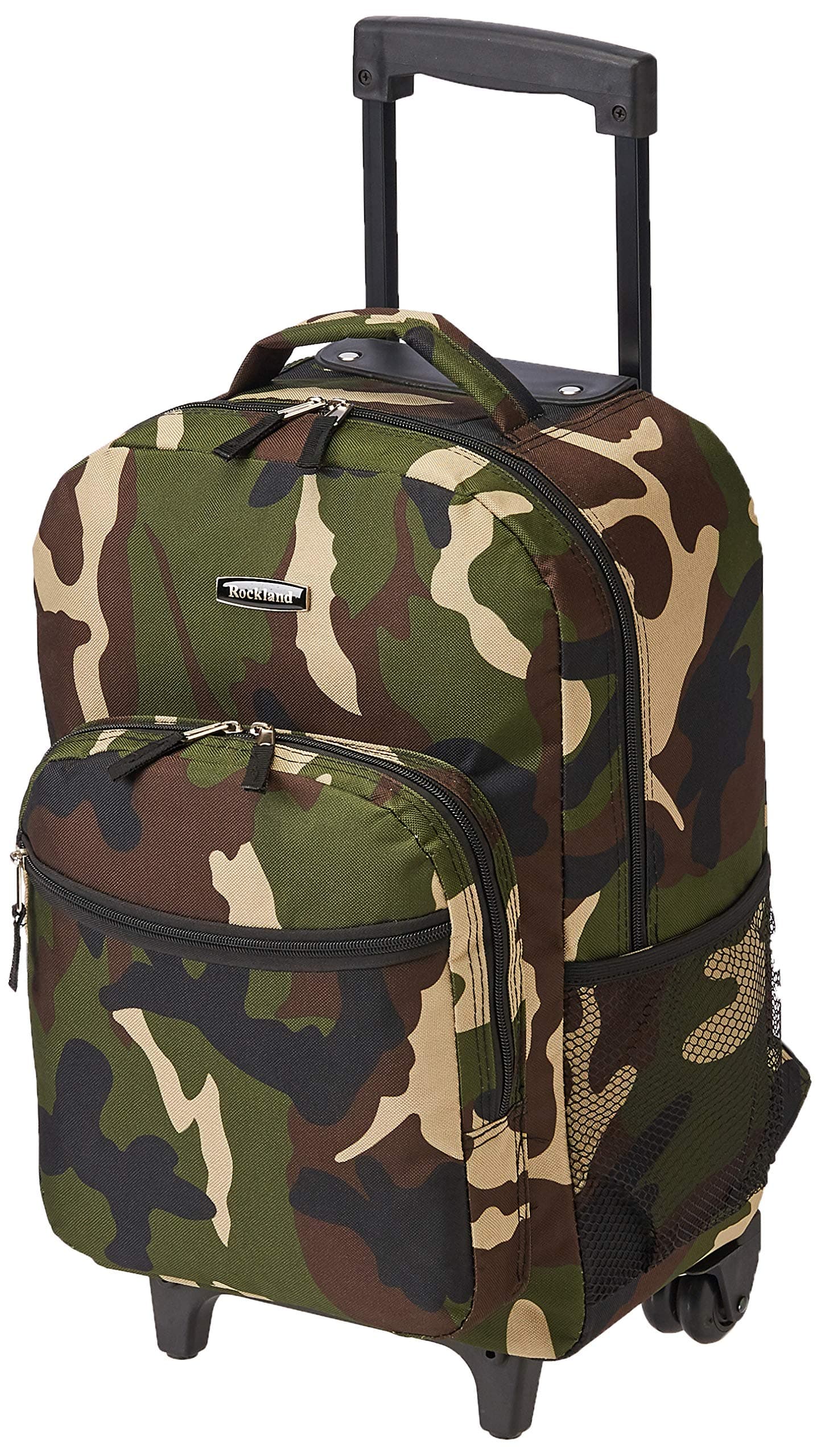 Double Handle Rolling Backpack, Camo, 17"