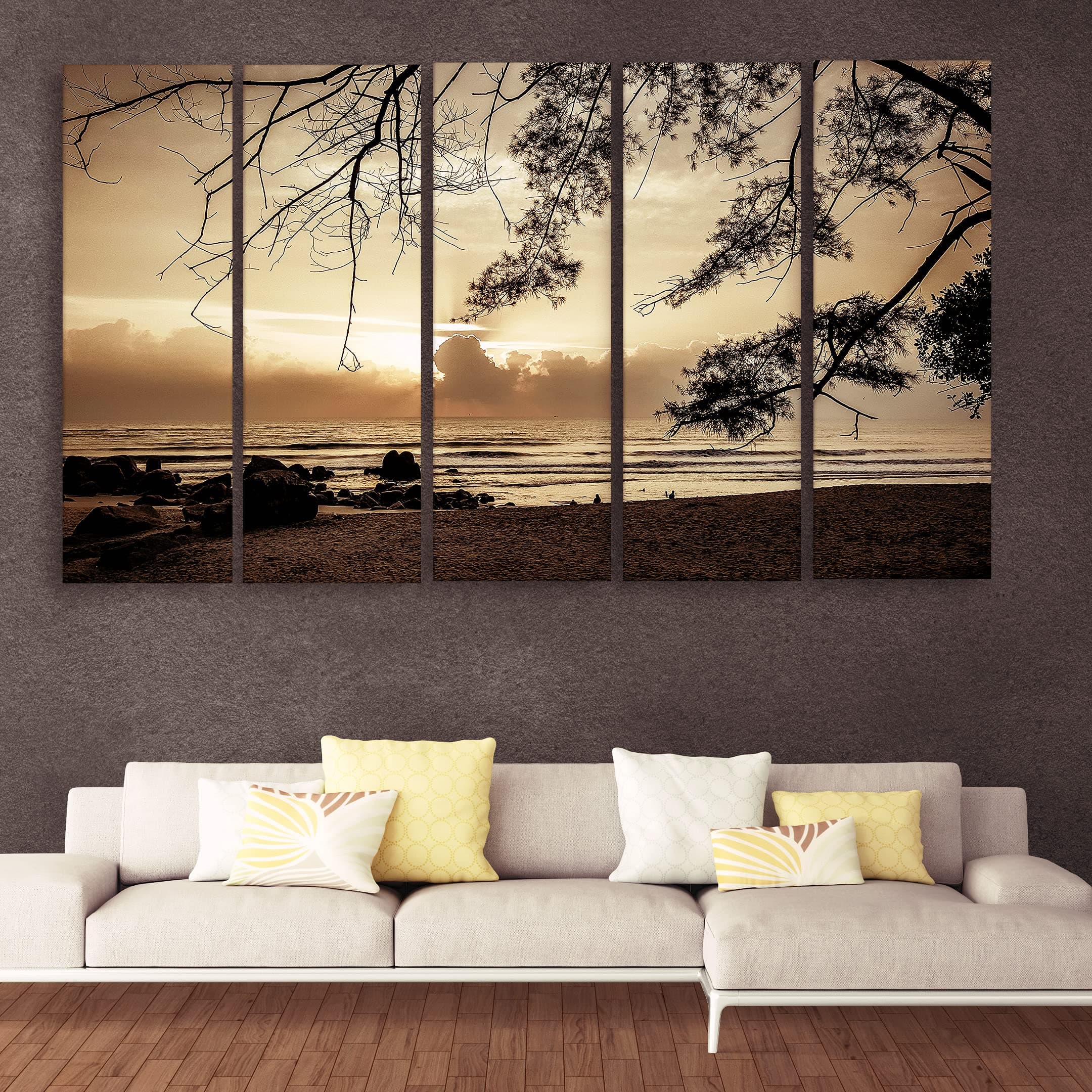 HAZZELNUT Wood Nature Painting, Multicolour, Solid, Standard